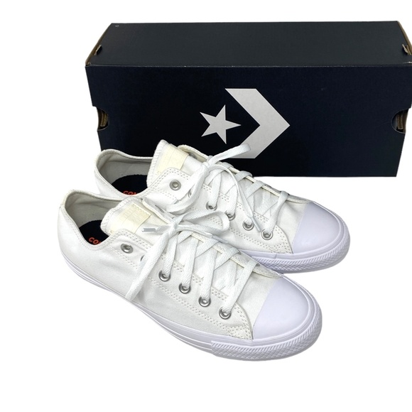 Converse Chuck Taylor Low Top Shoes Skate Canvas White Women's Casual A02175C-WW - Picture 6 of 9